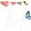 Decoratieve bloemen 5 -stks Lawn Patio Garden Stakes Decor Bloembed Fake Butterflies voor tuinhuis