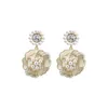 Kolczyki Dangle French Classic Fashion Sweet Luxury Camellia Pearl Cydron Gift Wedding Women Jewelry 2023