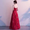 Party Dresses Dresses Bride 2023 Summer and Autumn Sexy Bra Long Style Slimming Appreciation Banquet Red Evening Dresses Girl