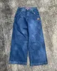 メンズジーンズヨーロッパとアメリカのファッショントレンドピエロ刺繍男性Y2Kストリートホップパンクプラスカジュアルバギーユニセックス231129