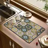 Tapis de Table ABS pour cafetière, pour comptoirs, accessoires de Bar, Table sous appareil, séchage de la vaisselle, cuisine, 19,68x15,74 pouces