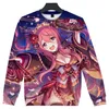 Felpe con cappuccio da uomo Felpe Princess Connect Re Dive Natsume Kokoro Kyaru Stampa 3D Autunno Inverno Vacanze Appassionato Stile Uomo/Donna Kawaii C