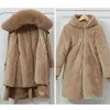 Parka longue à capuche pour femme, veste d'hiver en duvet épais et chaud avec doublure en fourrure