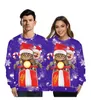 Damenpullover Doppelter Weihnachtspullover Urlaubsparodie 3D-Digitaldruck Paare zweiteilig Ugly Christmas Sweater Siamese Crew Herbst Winter 231130