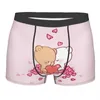 Mutande Valentine Boxer Shorts Mutandine Slip Mens Cute Milk And Mocha Bear Love Hearts Peach Goma Underwear Print