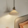 Lampes suspendues Céramique Lampe Bar Lustre Chambre Lustre Chevet Japonais Décor À La Maison Lumière Restaurant Lumières Designer Éclairage