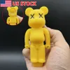 4 inch Yellow Angry Bear Hand Pipe Silicone XX Eyes Shape Smoking Hand Pipe With Glass bowls