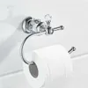 Chrome Crystal Toiletrolhouder Massief Messing Roll Polish Shlef Handdoek Wandmontage Badkamer Accessoires Y200108294z