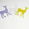 Festive Supplies Other & Party 10Pcs Deer Cupcake Toppers Sika Birthday Holiday Decorations (Golden)