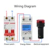 에너지 미터 Joyelec 디지털 단일 위상 재설정 제로 kWh 전압 전력 소비 전력 전기 전기 220V AC 230428