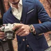 Męskie garnitury Blazers kurtki kamizelki spodni Wysokie moda kontrola męska Business Casual Suit 3 szt. Zestaw Groom Wedding Suknia Tuxedo Mężczyzna Slim 231129