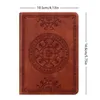 Notepads A6 Retro style pocket type mini notebook Stamping process artificial PU leather writing book Portable notepad Office bookkeeping 231130