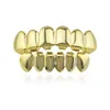 Hip Hop Oro Denti Grillz Superiore Inferiore Griglie Bocca Dentale Punk Denti Caps Cosplay Del Partito Dente Rapper Gioielli Regalo 293A