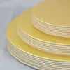 New Golden Round Cake Board Circle Cardboard Base Diameter 10 16 22 26cm Perfect for Cake Decorating Cupcake Dessert Tray Cake Tools