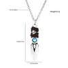 Pendant Necklaces Game JeKnife Necklace With Blue Crystal Valorant Inspired Gamer Trendy Jewelry Gift For Women Men