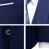 Trajes para hombres Blazers Blazers para hombres Conjunto de 2 trajes de boda de 3 piezas Elegante chaqueta completa de lujo Chaleco Pantalones Diseño Último negocio 2023 Slim Fit Coat PantsL231130