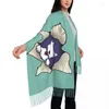 Ethnic Clothing Fashion Cute Westie Dog Tassel Scarf Women Winter Warm Shawl Wrap Ladies West Highland White Terrier Scarves