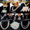 Bijoux hip hop personnalisés OEM, pendentif lettre glacée VVS Moissanite 10K 14K, collier Hip Hop en or véritable, pendentif en diamant