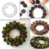 Decorative Flowers 1Pcs 20cm 25cm Round Wreath Hoop Christmas Hanging Ring Wedding Decor Floral Bride Dream Catch