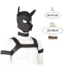 Massage products Bdsm Bondage Kit of XL Large Size Puppy Cosplay Neoprene Fetish Hood Mask with Chest Strap Collar Armband for Adults Sexy Games