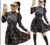 Nuevo vestido sexy de mujer Mini faldas de manga larga Cuello alto A cuadros Fiesta Trabajo Camisa de negocios Vestidos con doble pecho Mujer street style faldas