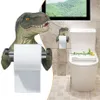 Tuvalet Kağıdı Tutucular Doku Kutusu Reçine Duvar Rafı 3D Dinozor Banyo Dekor Raf Aksesuarları 221201285S