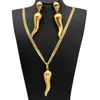 Wedding Jewelry Sets Brazilian Set For Women Chili Earrings Pendant Dubai Nigerian African 24k Gold Plated Jewellery Bridal 231130