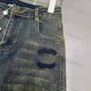 Designer Jeans Dames Denim Broek Letter Rechte beenbroek Hoog getailleerde mode-jeansbroek