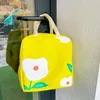 Set di stoviglie 1 borsa da pranzo carina cartone animato borsa riutilizzabile in tela creativa Bento per riporre i picnic