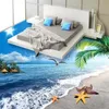 Modern Floor Painting 3D seascape beach floor painting Mural-3d PVC Wallpaper Self-adhesive Floor Wallpaper-3d249n