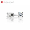 Gigajewe ef Round Cut Totalt 0 2CT Diamond Stud Earring Moissanite 18K Gold Plated 925 Silverörhängen smycken Woman Girl Gift GMSE193L