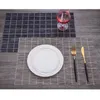 Table Mats & Pads EXCO 6pcs PVC Placemat Rectangle Tableware Pad Dining Mat Heat Insulation Placemats Bowl In Kitchen Accessories