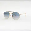 Sonnenbrille 9 Farben Metall runder Rahmen Herrenbrille Retro-Stil Hochwertige reflektierende Damenglaslinsen Schwarz Blau