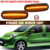 2 pçs carro dinâmico led marcador lateral luz pisca lâmpada para fiat panda punto evo stilo qubo peugeot citroen lancia musa (350)