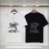 Tasarımcı Erkekler T-Shirt Herren Tshirt Moda Sıradan% 100 Saf Pamuk Kırışıklık Dayanıklı İnce Uygun Mektup Baskı Çift Siyah ve Beyaz Büyük M-3XL