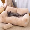 Camas para gatos Muebles YOKEE Cama de lujo Sofá cálido súper suave para perros pequeños Desmontable Lavable Antideslizante Gatito Cachorro Casa para dormir Suministros para mascotasvaiduryd