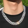 18mm kubansk länkkedja Mens halsband designer smycken guldkedja för man party hip hop diamant isade ut kedjor aaa österrikiska rhinest263o