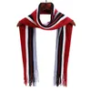 Scarves Fashion Designer Mens Scarf Winter Classic Cashmere Warm Soft Fringe Striped Tassel Shawl Wrap Neckwarmer 231130