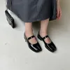 Dress Shoes Korean Style Spring Black Tabi Ninja Moccasins Round Split Toe Shallow Women Rome Female Casual Mary Janes 231129