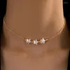 Anhänger Halsketten Koreanische Version Minimalistische Perlenkette Temperament Legierung Damen Halskette Dating Abendessen