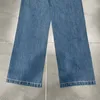 Jeans firmati Jeans ricamati a vita alta Pantaloni casual in denim a gamba dritta da donna