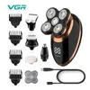 VGR Shaver 5 in 1 전기 면도기 부유 USB 충전식 세탁 가능한 남성용 면도기구 전기 면도기 V-275K