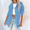 Jaquetas femininas para mulheres negócios casual oversized botão para baixo camisas jaqueta blusas de manga longa chaquetas roupas femininas