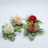 Brooches 13cm 6cm Rose Corsage Bridal Groom Wedding Boutonniere Flower Party Prom Meeting Lapel Brooch Pins Gift