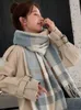 Foulards Imitation cachemire femmes écharpe hiver doux Preppy Style frangé écharpe Pashmina Mujer Foulard Bufanda longue Wrap châles 231130