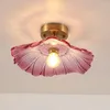 Ceiling Lights Nordic Glass Lighting Minimalist Modern Flower Pattern Lamp For Corridor Creative Living Room