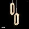 Lampes suspendues Nordic LED Lights Acrylique Abat-jour Lustres Lampe Éclairage Intérieur Décor À La Maison Chambre Salon Cuisine Suspendus