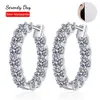 Boucle d'oreille Serenity Day en argent 925, plaque Pt950 incrustée de couleur D, 26 par paire, boucle d'oreille tête de taureau, bijoux fins pour vente en gros, 231129