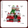 クリスマスの装飾パーソナライズされたクリスマスオーナメントカスタム名ファミリーペンダントクリスマスツリーデコレーションファミリー2-8カスタム名231129