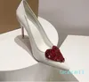 Heart Jewel Talons hauts Chaussures en cuir véritable Style Star Mode chaussures simples confortables Plate-forme de conception de hauteur de talon Designer usine Shoebox